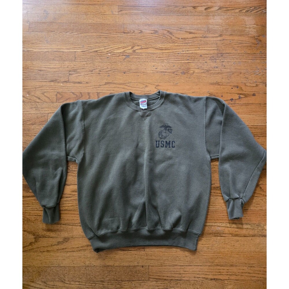 Vintage USMC Marines Corps SOFFE Crewneck Sweatshirt Made in USA Size Large